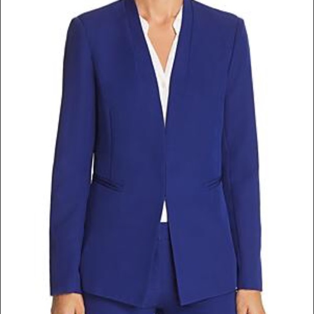 NWT AQUA Blue Stand-Collar Blazer (size XS)